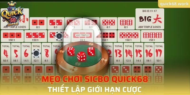 Mẹo chơi Sicbo, thiết lập giới hạn cược 